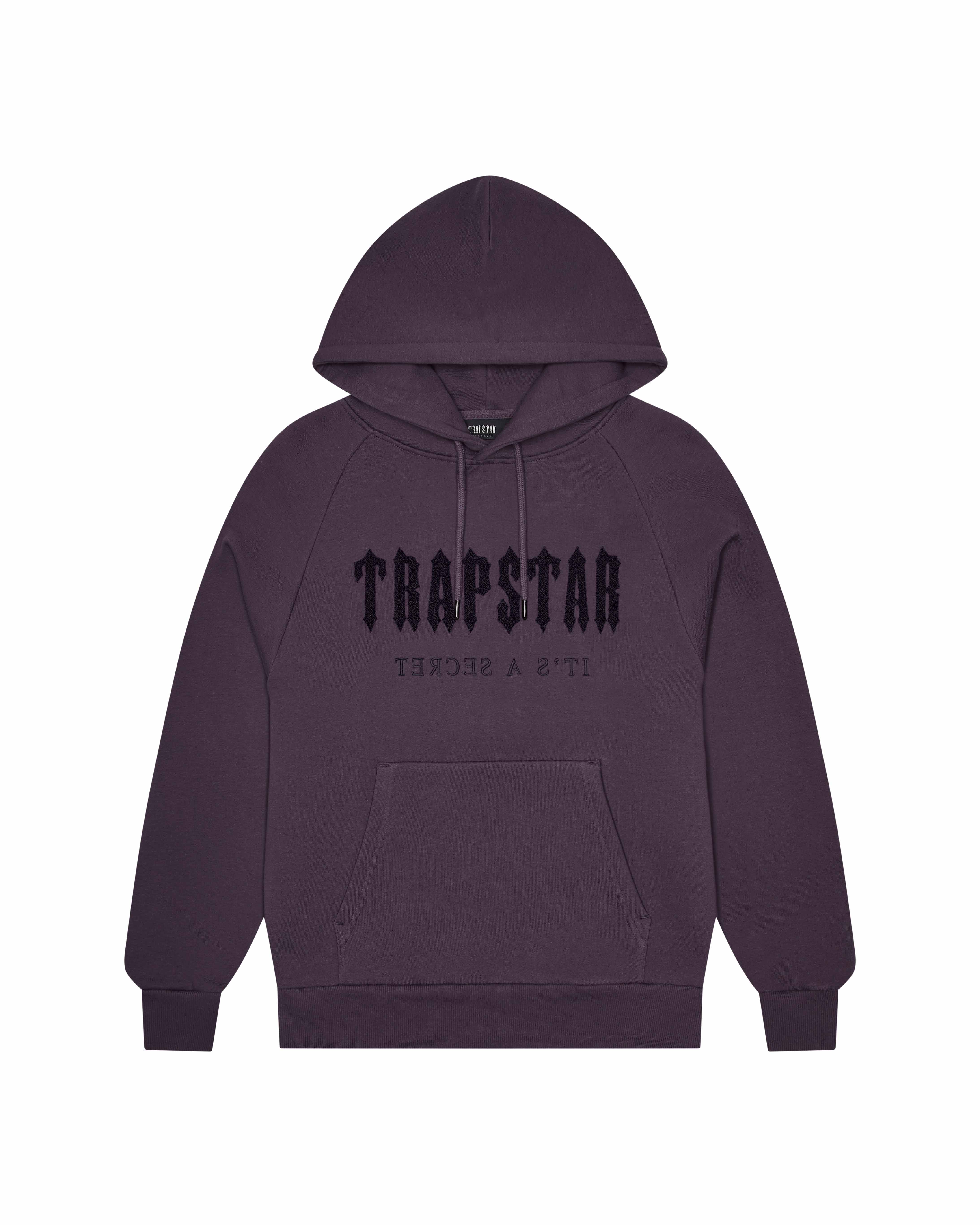 Obsidian Mens Trapstar Chenille Decoded Hoodie | XLR-476201