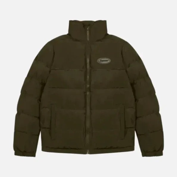 Olive Mens Trapstar Hyperdrive Padded Puffer Jackets | IRE-492675