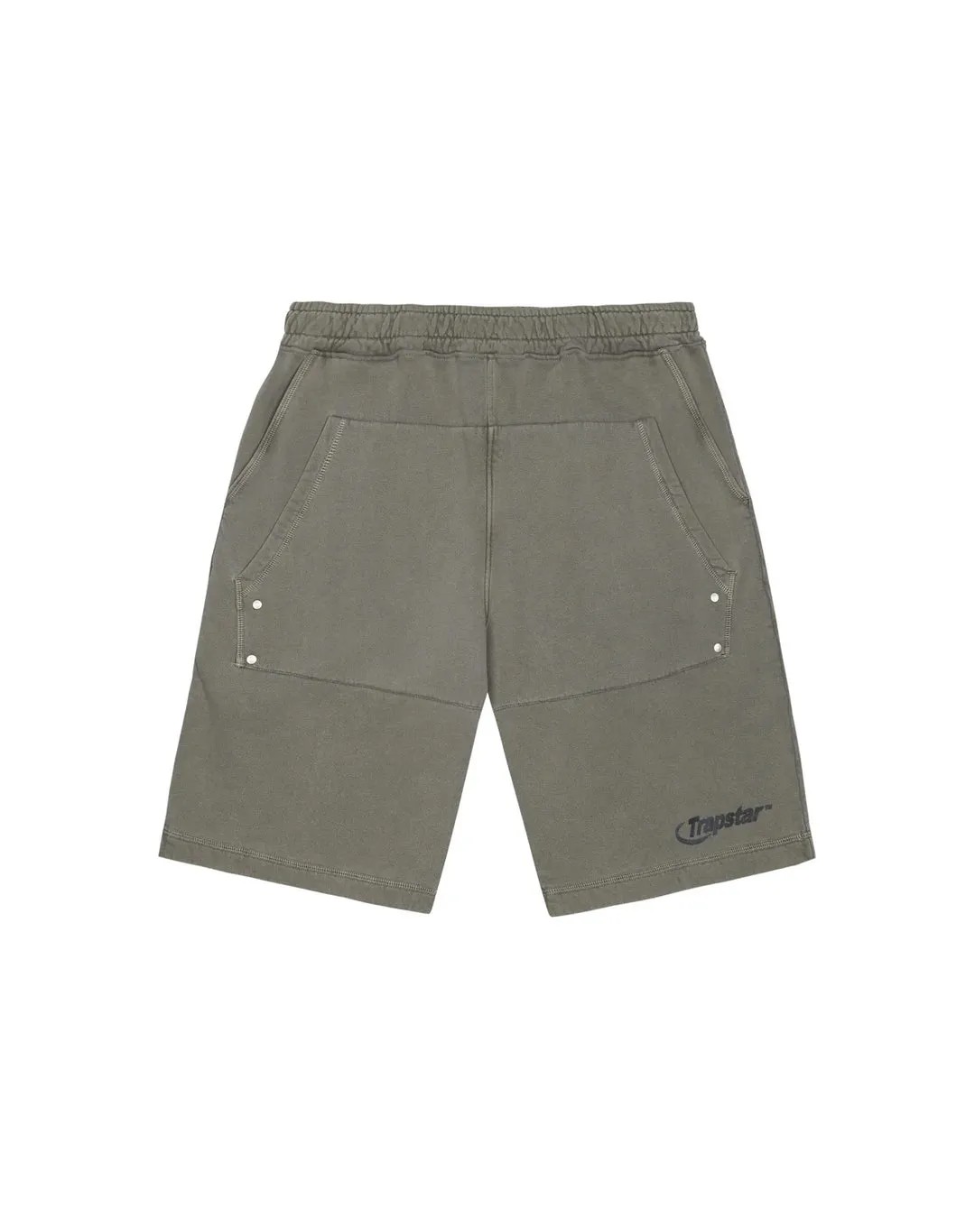 Olive Mens Trapstar Hyperdrive Reinforced Rivet Shorts | IBO-025396