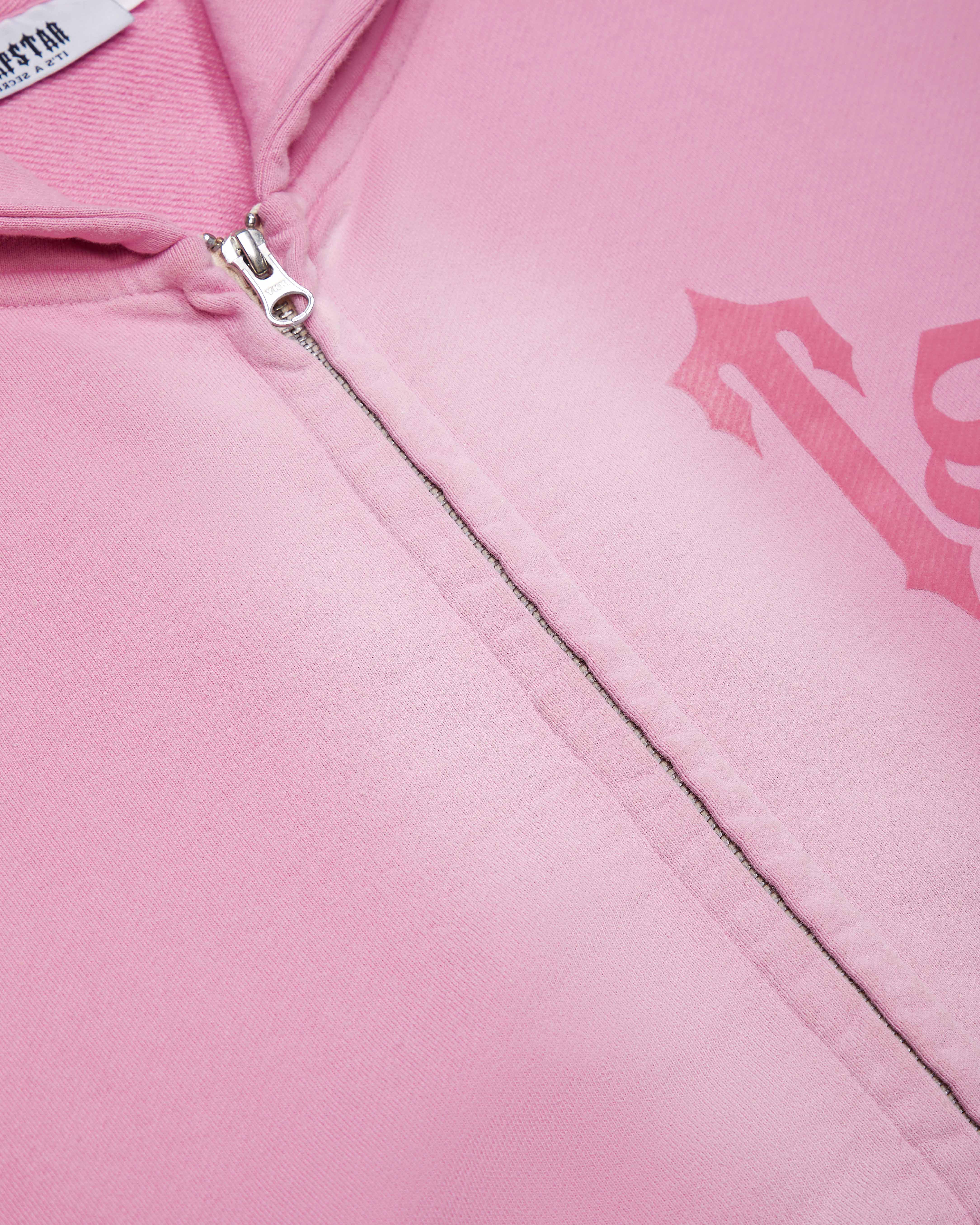 Pink Mens Trapstar Script Spray Hoodie | JGX-410537