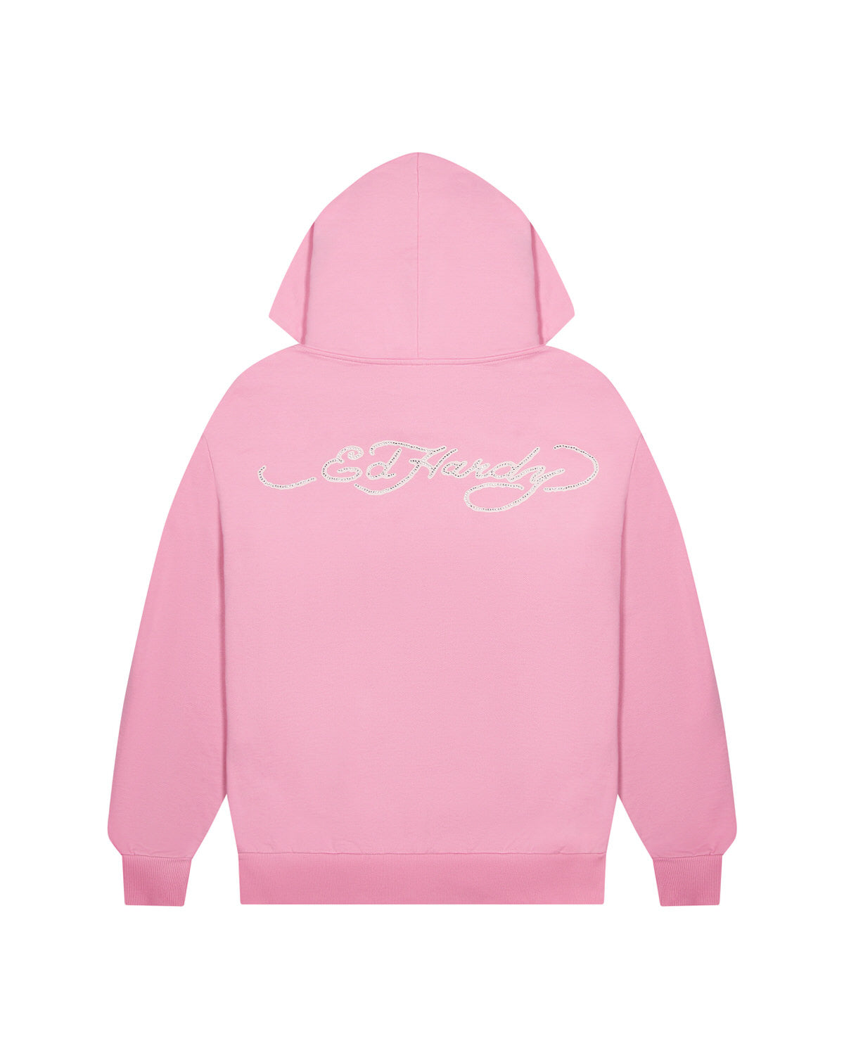 Pink Mens Trapstar x Ed Hardy Irongate Zip Through Hoodie | AVW-657243