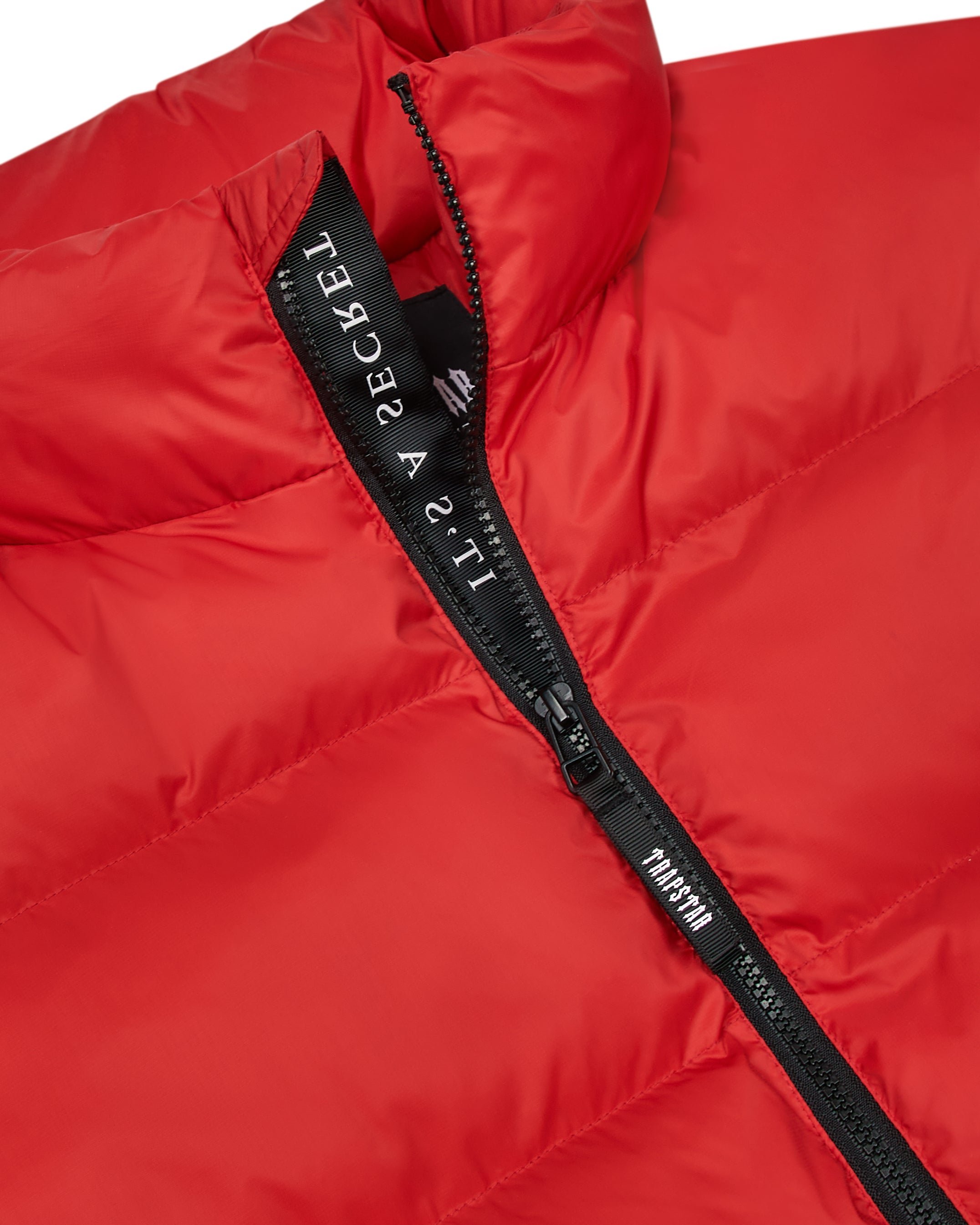 Red Mens Trapstar It’s A Secret Puffer Jackets | HLQ-184796