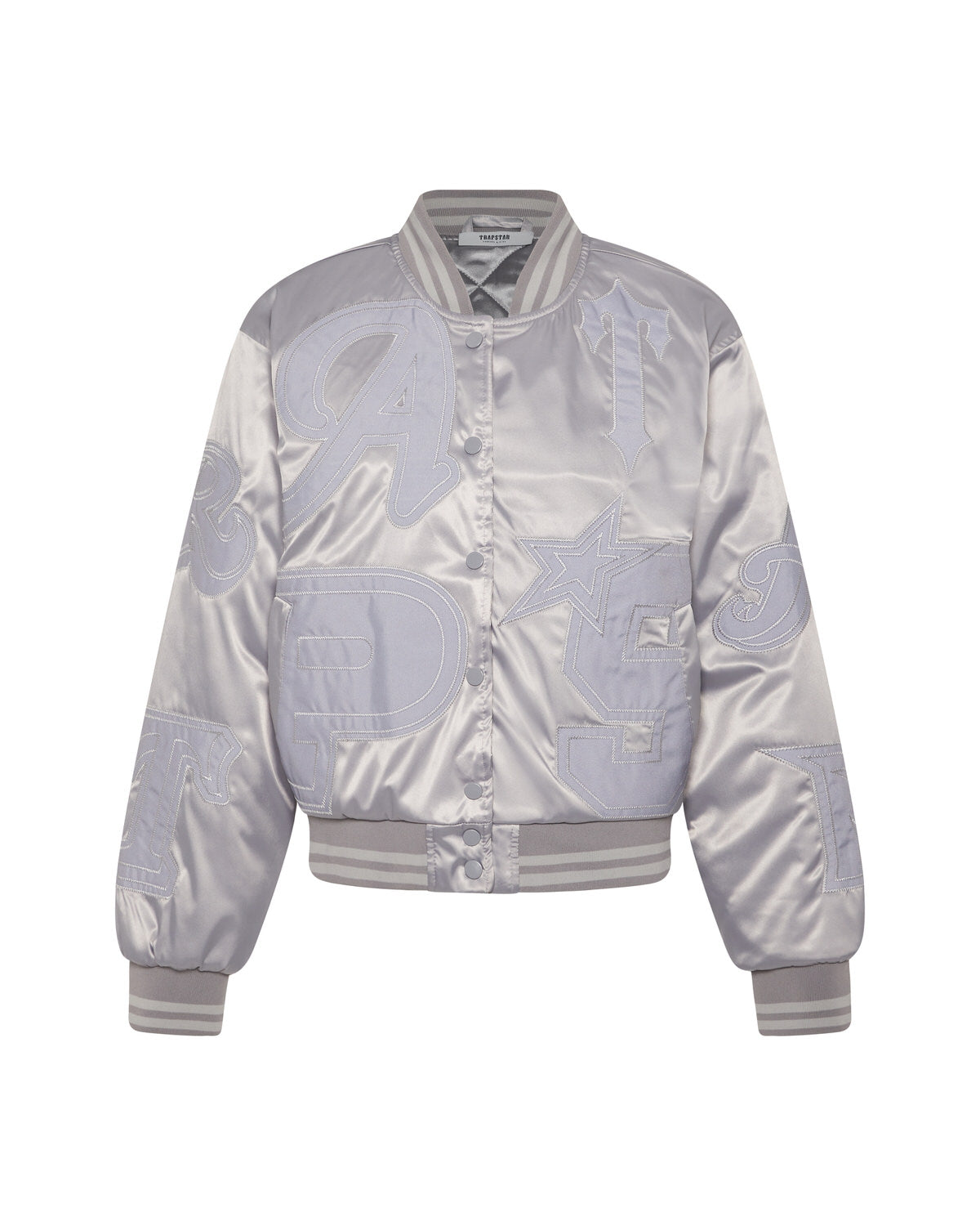 Silver Womens Trapstar Wildcard Stadium Jackets | DHX-325961