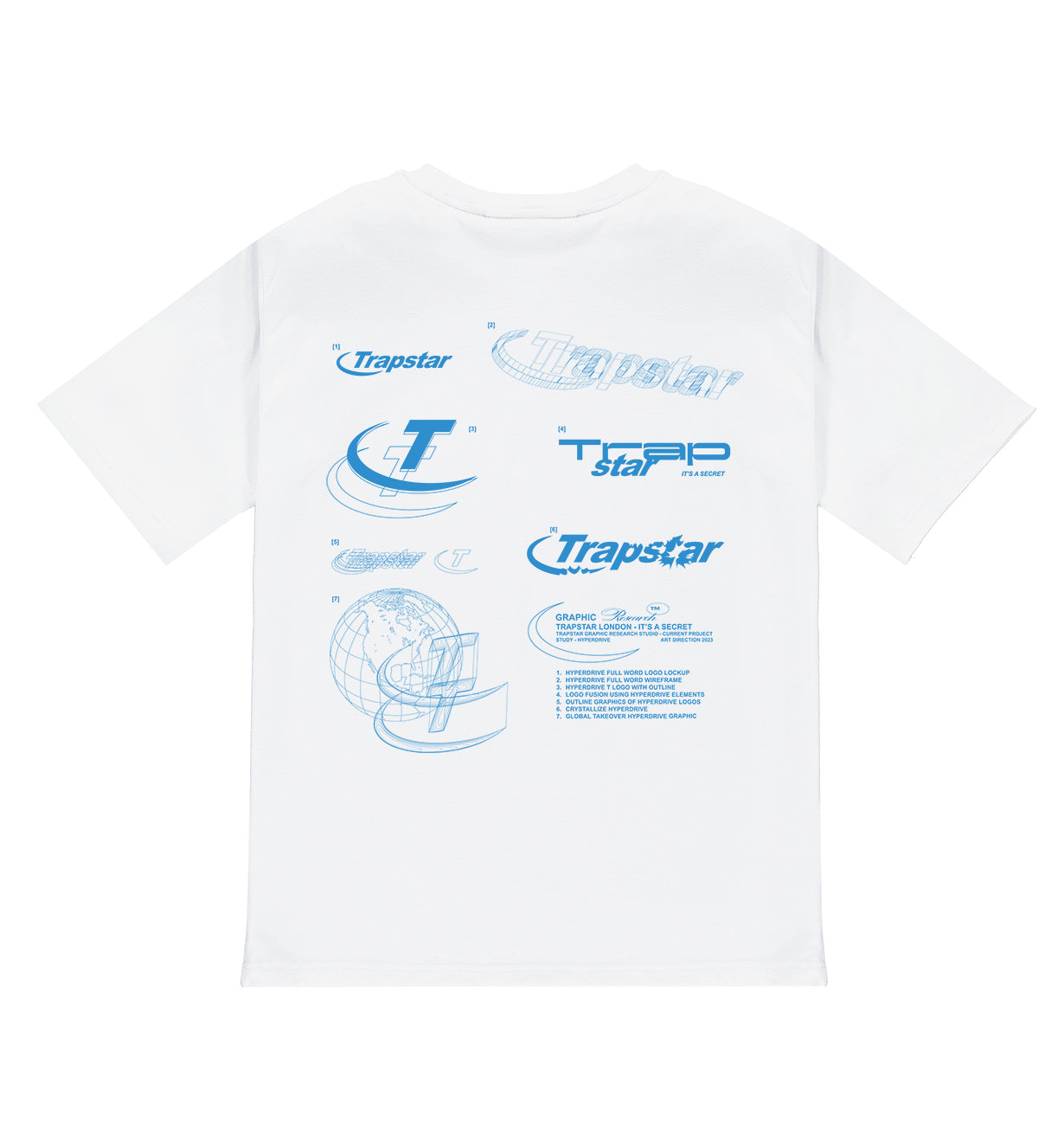 White Mens Trapstar Hyperdrive Odyssey T-Shirt | ETV-287613