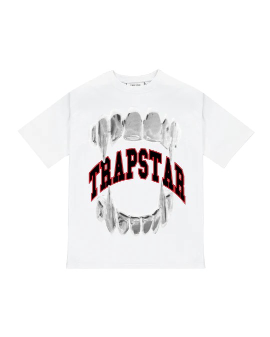 White Mens Trapstar Vicious Victory T-Shirt | CTK-541908