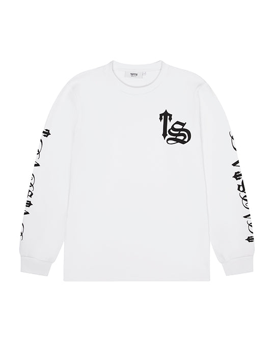 White Mens Trapstar Waffle LS Top Sweatshirts | ZVP-058361