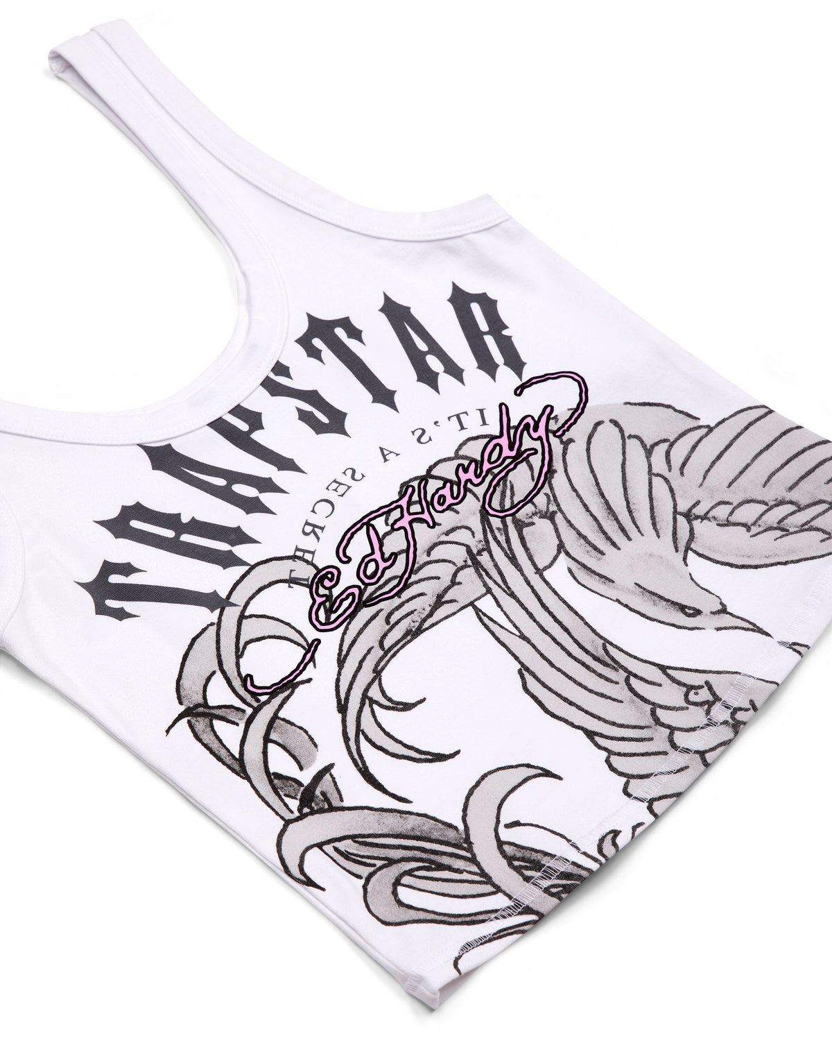 White Womens Trapstar x Ed Hardy Vest | OCQ-341296