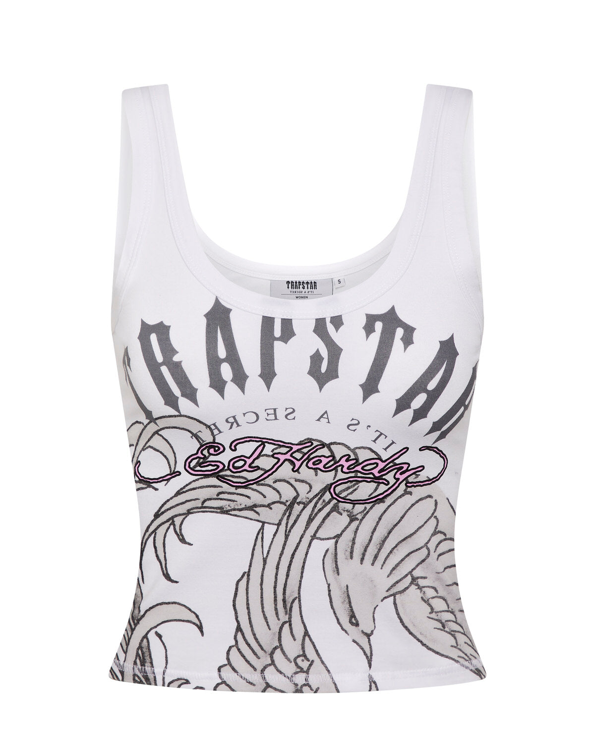 White Womens Trapstar x Ed Hardy Vest | OCQ-341296