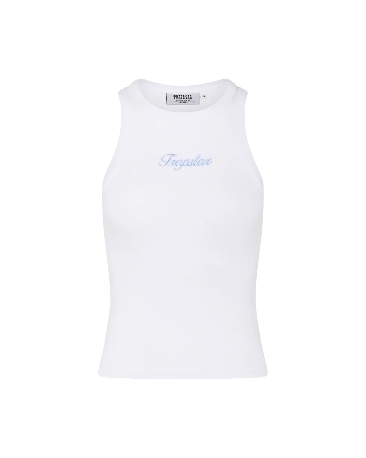 White / Blue Womens Trapstar Racer Cashmere Vest | EQU-364105