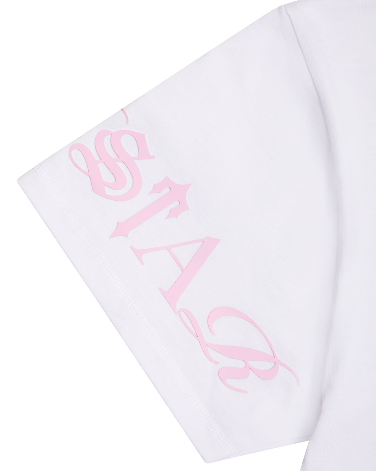 White / Pink Mens Trapstar Script T-Shirt | OFT-872165